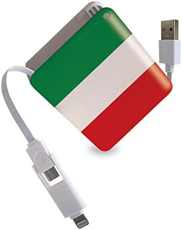 巻取りケーブル 2in1 国旗 ライトニングケーブル Microusbケーブル イタリア 充電ケーブル 車 バイク 楽器 音響機器 ライトニングケーブル Microusbケーブル 180cm データ転送 かっこいい 世界の国旗 旗 フラッグ 充電器 B07yz8jdhx 新作製品 世界最高品質人気 正規