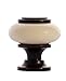 DIY Decor Hub - 10 pcs Oil-Rubbed Bronze with Beige Ceramic Round Cabinet Knobs for Dressers, Cabinets & Drawers