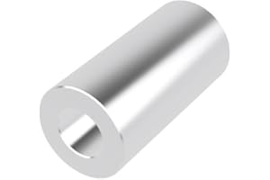 Aluminum Spacer 1/2" OD x 1/4" ID x Choose Your Length, Round Spacer Unthreaded Standoff Bushing Plain Finish, Fits Screws Bolts 1/4" or M6 by Metal Spacers Online (1" Length, 10 Pack)