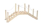 Shine Company 3 Ft. Cedar Garden Bridge, Natural