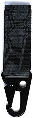 Keychain Tactical Military - Hunting Camo - Key Chain - Belt Clip - Kryptek Typhon Black Multicam Camouflage - Lanyard