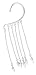 niceeshop(TM) Spike Long Dangle Chain Tassel Hook Ear Bone Cuff Clip Earring