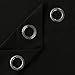 Deconovo Window Blackout Curtain Panel Grommet Thermal Insulated Room Darkening Curtain Panel for Living Room Black 52 by 63 Inch