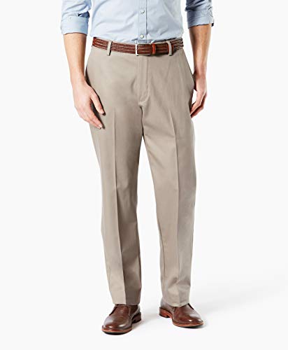 Dockers Men's Big and Tall Classic Fit Signature Khaki Lux Cotton Stretch Pants, Timber Wolf, 48 29