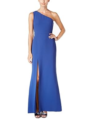 Calvin Klein Atlantis Women's Side-Slit Sheath Dress Blue 2