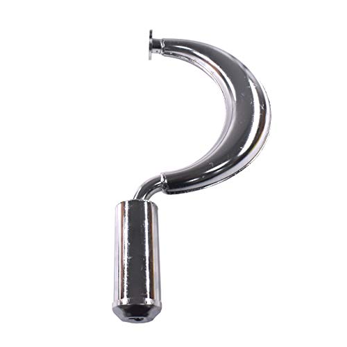 Supermotorparts Chrome Banana Muffler Exhaust Pipe 66cc 80cc Motorized Bicycle Engine Part - Thumbnail 2