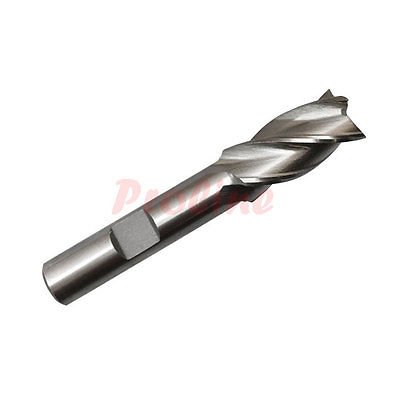 6 pc 1/4 x 3/8 HSS 4 Flute End Mill Set High Speed Steel Center Cut Milling Shank