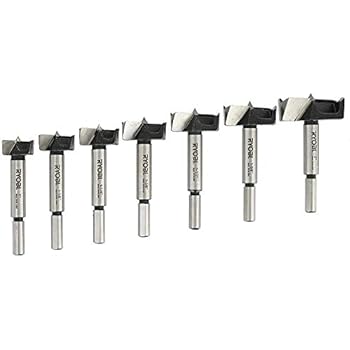 Ryobi A9FS7 7 Piece X Wing Woodworking Forstner Bit Set 