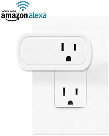 Smart Plug, Wi-Fi Enabled Mini Smart Switch Work with Amazon Alexa &amp; Google Home, No Hub Required, Remote Control Your Devices from Anywhere