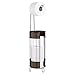 mDesign Decorative Free-Standing Metal Wire Toilet Tissue Paper Roll Holder and Dispenser - Bathroom Storage Organizer for 3 Extra Reserve Rolls - Holds Mega Rolls - Bronze
