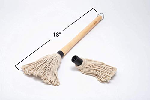 GRILLHOGS Professional BBQ Basting Mop, Perfect for Barbecue Grilling & Smoking, Designed to Absorb  - //coolthings.us