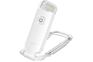 HONWELL Rechargeable Book Light, Clip On LED Reading Lights for Kids Reading in Bed, 3 Brightness Levels Dimmable Bookmark Light for Eye-Protection, Portable Reading Lamp for Bookworms, Travel(White)