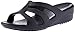 crocs Women's Sanrah Strappy Wedge Sandal, Black, 9 M US