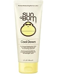 Sun Bum Cool Down Aloe Vera Lotion - Vegan After Sun Care with Cocoa Butter to Soothe and Hydrate Sunburn - Travel Size - 3 oz