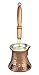 MisterCopper Hammered Copper Turkish Greek Coffee Pot Coffee Maker Cezve Ibrik With Wooden Handle 1 mm (10oz)
