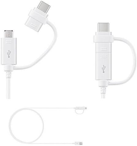 Authentic Meizu M3 Note Dual MicroUSB and Type-C Adaptive Charging and Transfer Cable. (White / 4.92Ft)