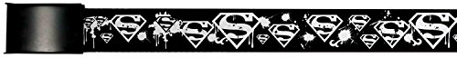 Superman DC Comics Superhero Paint Splatter Logo Web Belt Chrome