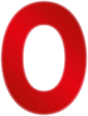 High Quality Stick On Self Adhesive Vinyl Letters Stickers For Home Office Garden Caravan Boat [ Red , Letter O ]