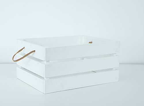 Caja de Madera Blanca Decapada: Amazon.es: Handmade