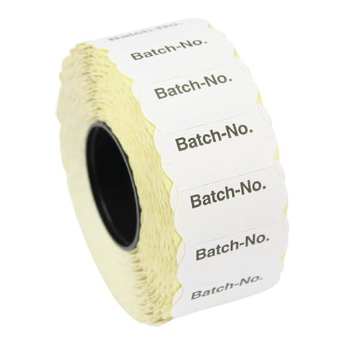 CT4 26mm x 12mm Price Gun Labels - Printed 'Batch No.' - 10 Rolls / 15,000 Labels