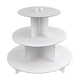 Homeford FPF0350053WT Zebra Cupcake Cardboard Stand, 3-Tier, 10