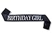 Sterling James Co. Birthday Girl Glitter Satin Sash - Happy Birthday Party Favors, Supplies and Decorations - Sweet 16 - 21st Birthday - Funny Birthday