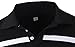 Men 's cotton casual polo short - sleeved t shirt-Black-L