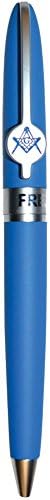 Freemason Emblem Blue Ballpoint Pen - Twist Action Refillable - Masonic Gift