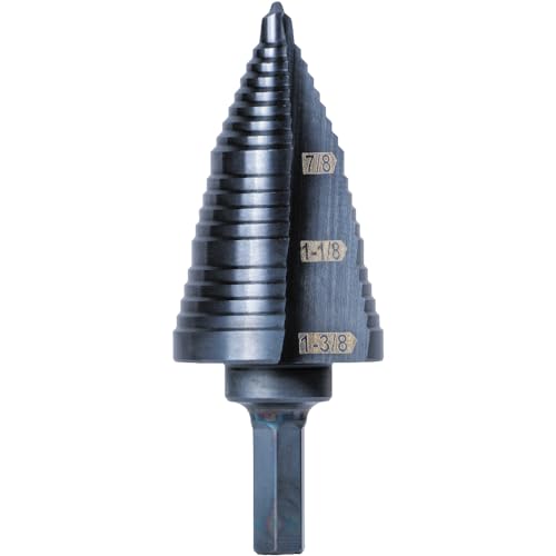 Step Drill Bit #15 Double Fluted 7/8 to 1-3/8-Inch KLEIN TOOLS KTSB15