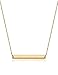 Wistic Bar Necklace Stainless Steel Gold Plated Adjustable with Engravable Bar Pendant(16Inch+2)