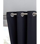 Nicole - 2 Premium Grommet Blackout Window Curtain Panels with Tiebacks - Solid Thermal Insulated...