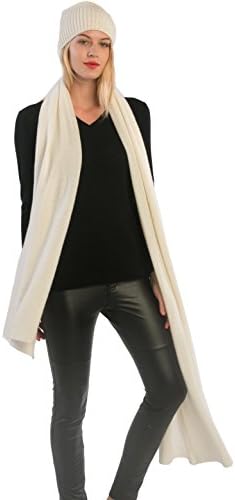 100% Pure Cashmere Wrap Shawl- Extra Large Stole Scarf for Woman by Cashmere 4 U