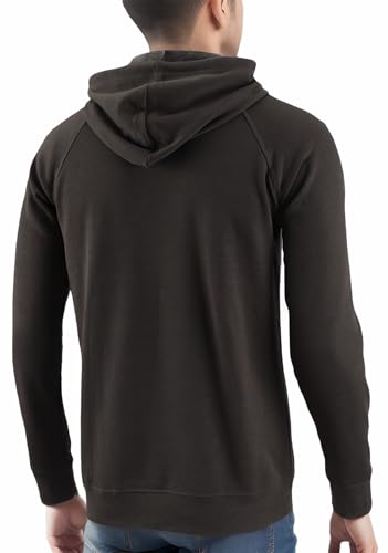 ESTEPOBA MEN’S CASUAL LONG SLEEVE HENLEY SWEATSHIRT KNIT FLEECE ACTIVE SPORTS HOODIE PULLOVER HEATHER CHARCOAL XL