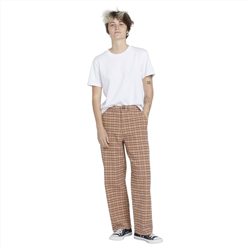 Volcom Women's Thisthatthem Skate Relaxed Fit Chino Pant, Toffee