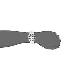 Invicta de los hombres 'tornillo acero inoxidable de cuarzo reloj Casual, color blanco (modelo: 25554)