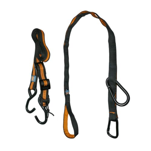Kurgo - Hundesicherheitsgurt, Pet Safety Auto Zipline für Auto, einstellbare Länge - Schwarz/Orange