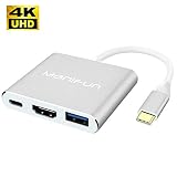 USB C to HDMI Adapter, Manifun Type C USB 3.1 to HDMI 4K/USB 3.0/USB C Converter Cable Charging Port Adapter Cable Compatible MacBook, Chromebook Pixel, Samsung Galaxy S8/S9/Note 8/Note 9