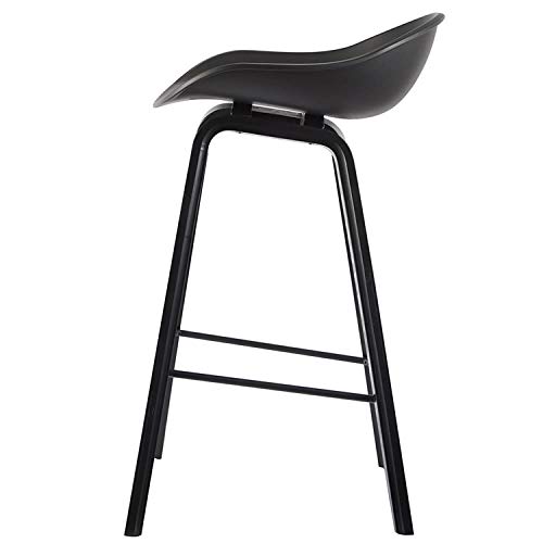Damiware Romeo Barstuhl - Holzrahmen/Kunststoff - Farbe Schwarz - Barhocker für Hausbar oder Tresen - Bar Stuhl - 65cm – Bild 4