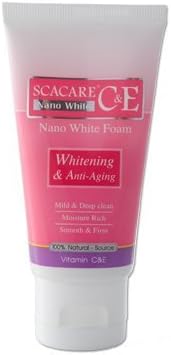 Scacare Nano White C &amp; E Brightening Whitening &amp; Anti-aging Facial Foam 100g Amazing of Thailand by Scacare