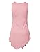 MBJ WT671 Womens Handkerchief Hem Tank Tunic Top M PINK