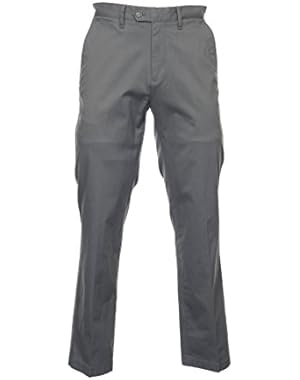 Men's Gray Flat Front Pants