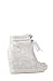 Top Moda Eric-9 Women's High Top Lace Up Fashion Sneaker Wedge - Silver Nub PU