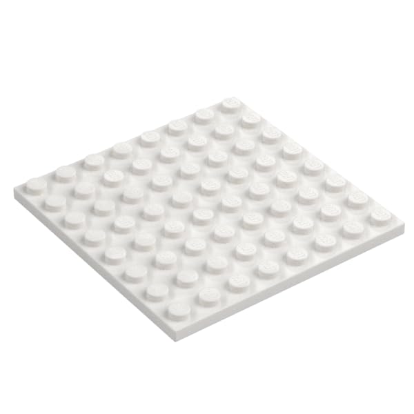 LEGO Building Plate, 8 x 8 Studs, Part 41539 (White, 2, Bricks)