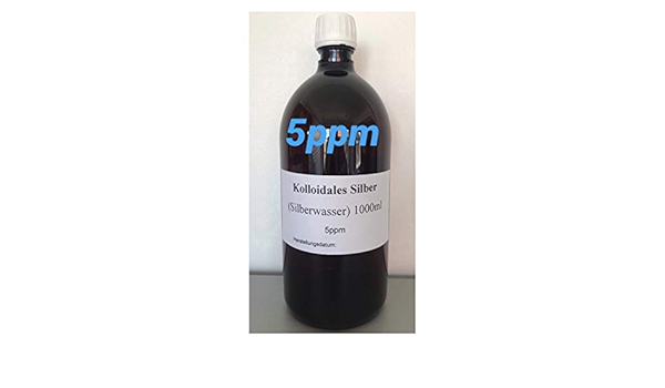 Plata coloidal (agua de plata) 1000 ml, altamente concentrada ...