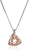 Rose Gold Over Sterling Silver Cubic Zirconia Knot Pendant Necklace, 18