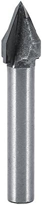60 Degree V Groove Router Bit CNC Engraving Cutter 6x10mm 1/4 Shank Carbide Tungsten Steel for Woodworking Sign Making 3D Letter Carving Chamfer Bit