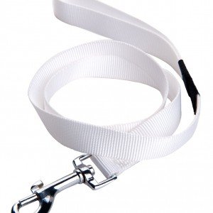 Wouapy Basic Line Lead for Dog, 25 mm/1 m, White