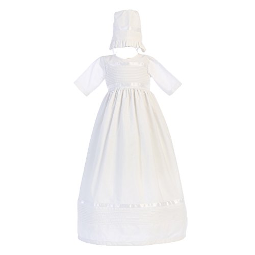 Lito Poly Cotton Pintuck Gown (Boy & Girl) (0-3 mo)