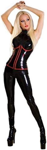 Asver Patent Leather Tight-Fitting Jumpsuit Motorcycle Clothing Nightclub Clothing