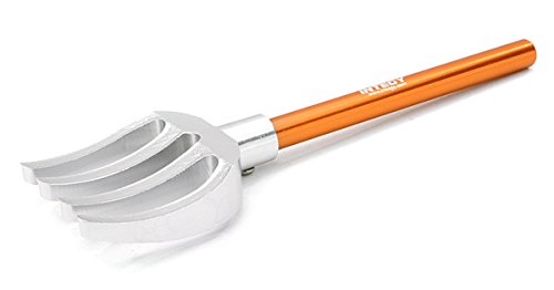 Integy RC Model Hop-ups C26851ORANGE 1/10 Model Scale 4 Teeth Digging Fork for Off-Road Crawler
